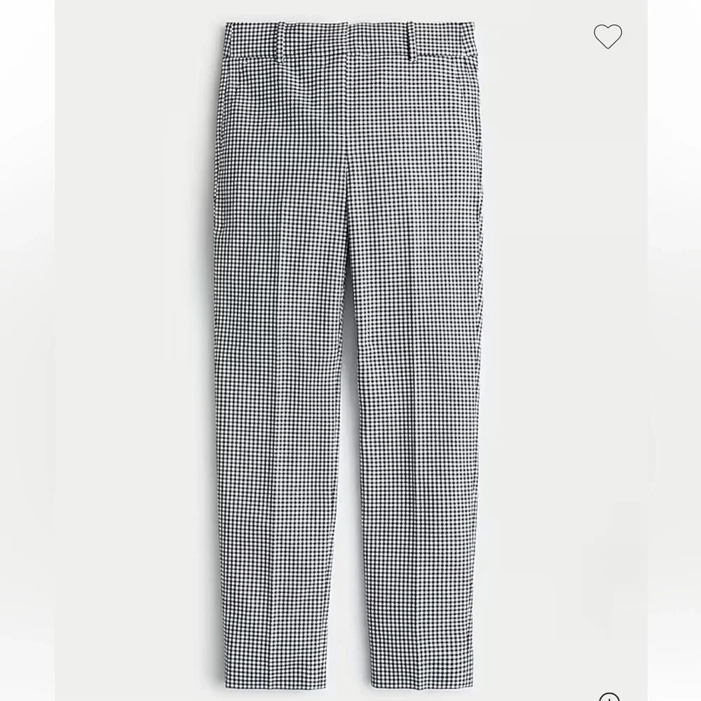 J.‎ Crew Cameron Gingham Pant Size 4 Black White Checks
